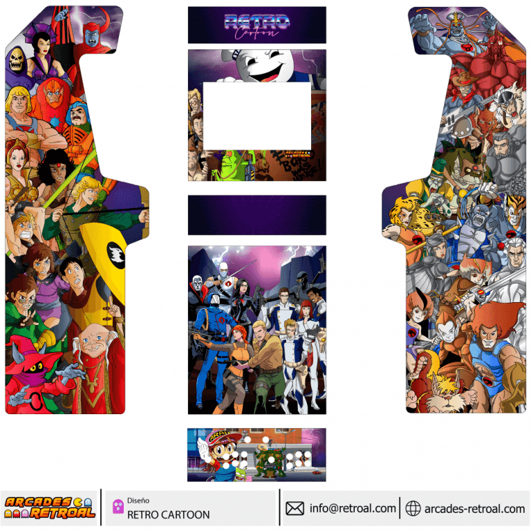Retrocade Arcade Artwork Stickers - Full/Half Sets, PVC Vinyl Graphics For Arcade Cabinets